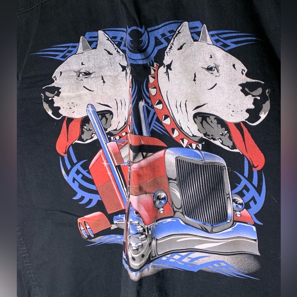 Y2K pit bull graphic biker shirt - Picture 6 of 6